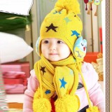 Bộ Mũ len kèm khăn hình sao cho bé