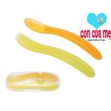 Bộ thìa dĩa có hộp Combi 111623 (Xanh vàng)