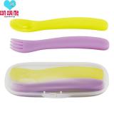 Bộ thìa dĩa kèm hộp Combi 81237 (Tím)