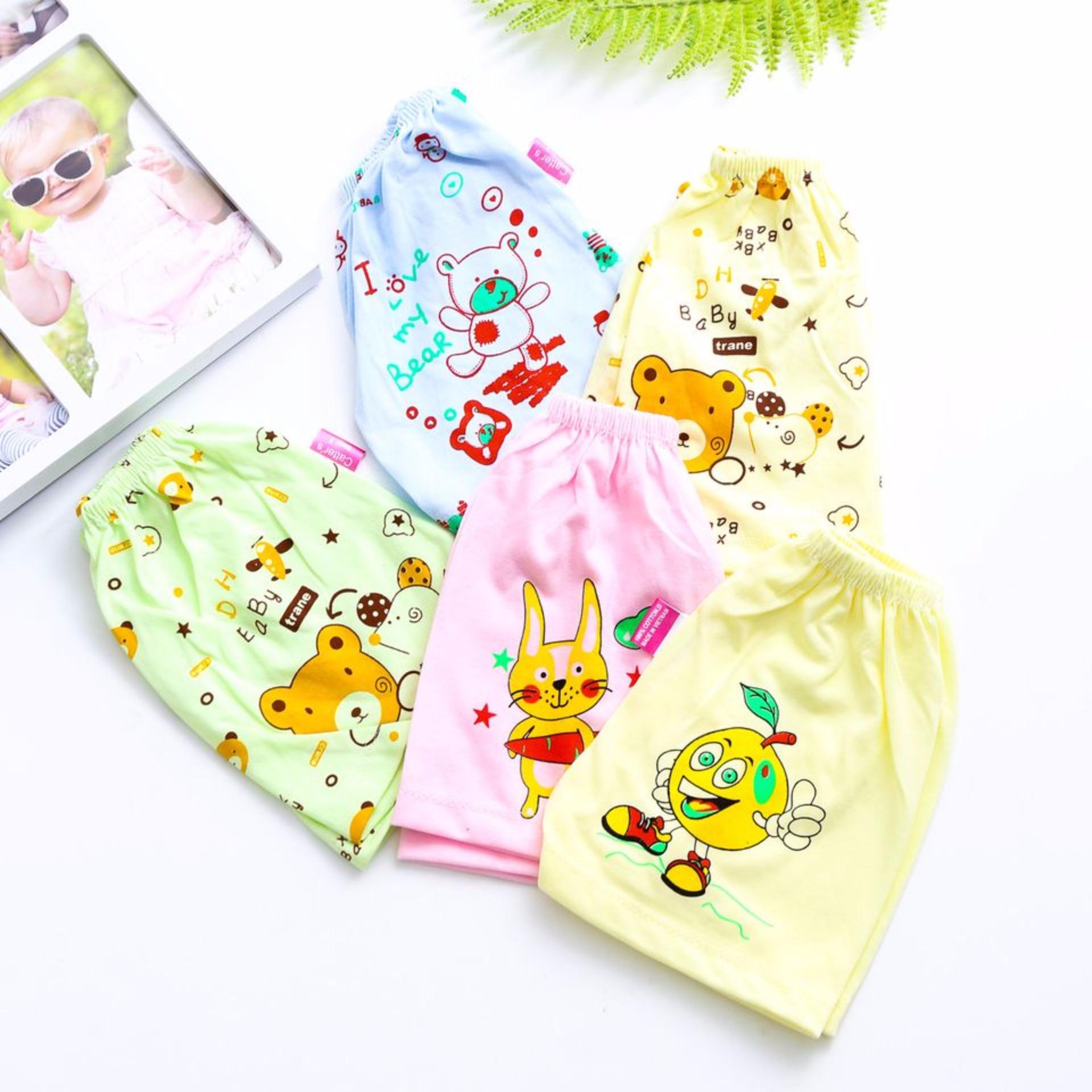 Combo 10 quần đùi cotton cho bé Chipxinhxk