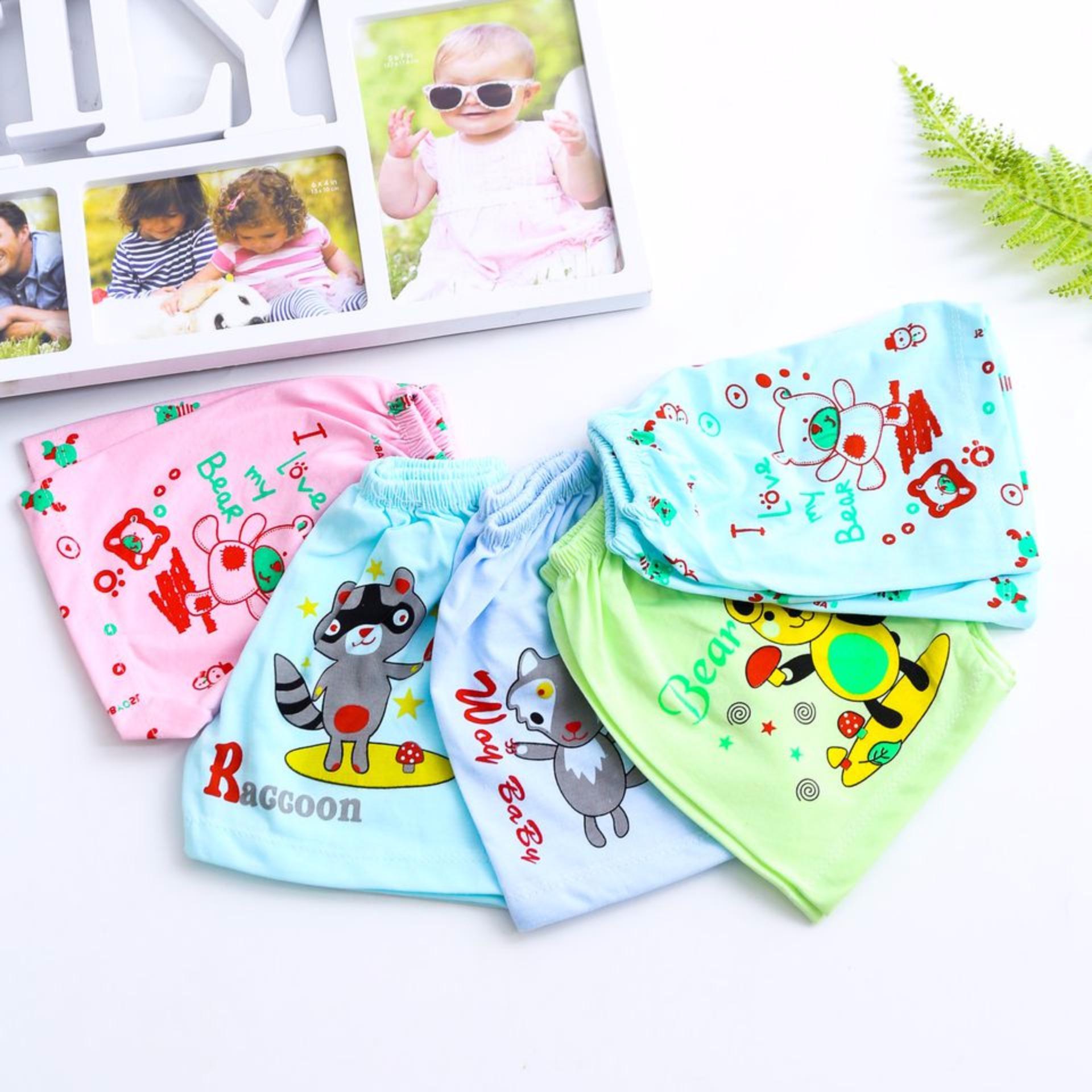Combo 10 quần đùi cotton cho bé Chipxinhxk
