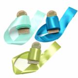 Combo 3 gói ruy băng lụa 4cm xanh ngọc, xanh dương, xanh nõn chuối CR1