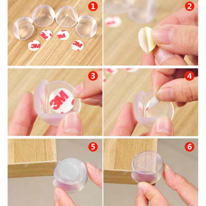 Combo 4 miếng silicon bọc bàn an toàn tiện lợi + Tặng kèm 1 thẻ tích điểm Giá Tốt 360