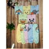 Combo 5 bộ quần áo cotton dài tay Hình thú Chipxinhxk