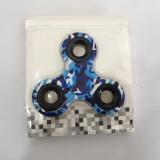 [HCM]Con quay đồ chơi giảm stress cao cấp Fidget Spinner (Hoa văn rằn ri Blue)