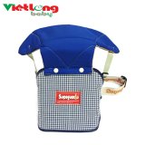 [HCM]Đai ngồi xe máy có đỡ cổ 2 trong 1 cho bé Supeguardo (Xanh navy caro)