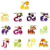 Decal dán tường VTC bảng chữ cái tiếng Anh cho bé AlphabetFruit