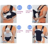 Địu em bé Carrier 4 tư thế (Đỏ)