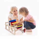 Đồ chơi máy dệt len mini thủ công DIY bằng gỗ