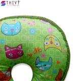 Gối đa năng chữ C Lớn Cho Bé 01 - THIVI (Mèo Xanh lá)