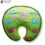 Gối đa năng chữ C Lớn Cho Bé 01 - THIVI (Mèo Xanh lá)