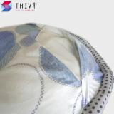 Gối đa năng chữ C Lớn Cho Bé 08 - THIVI (Bi Tím Xanh)