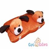 Gối đi xe máy 2 đầu - hình chó - goi di xe may