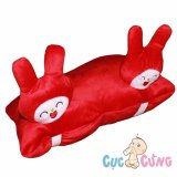 Gối đi xe máy 2 đầu - thỏ