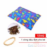 Gối nằm Đinh Lăng thảo dược họa tiết ngẫu nhiên cho bé số 1 TẶNG 1 vòng dâu tằm cho bé