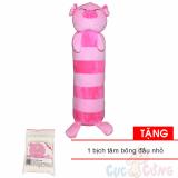 Gối ôm cho bé size nhỏ - hình heo Pig Tặng 1 tăm bông đầu nhỏ cho bé - goi om cho be