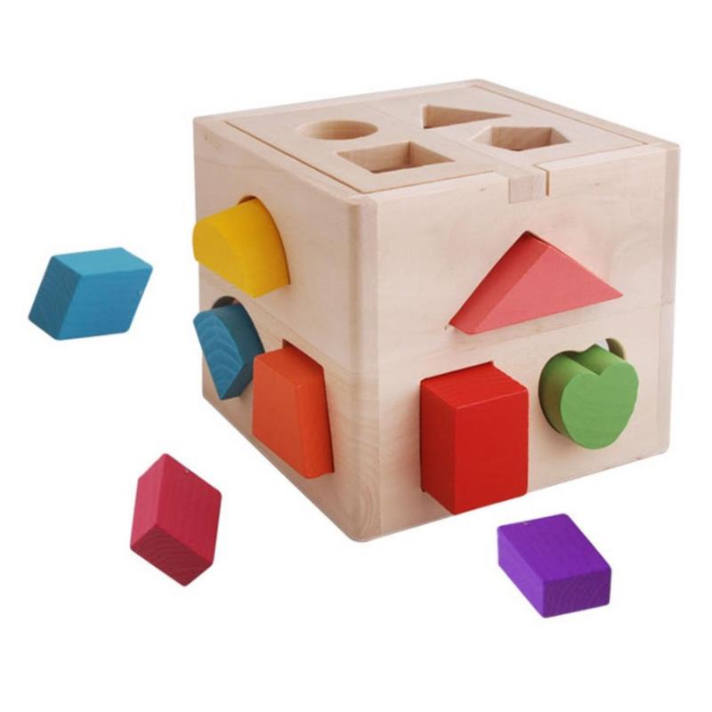 Hộp thả hình khối - đồ chơi giáo dục, đồ chơi gỗ