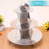 KỆ BÁNH SINH NHẬT CUPCAKE 3 TẦNG (KB02)