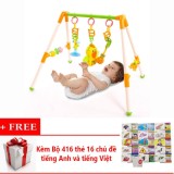 Kệ chữ A sinh động có nhạc cho bé + Kèm bộ 416 thẻ 16 chủ đề tiếng Anh và tiếng Việt