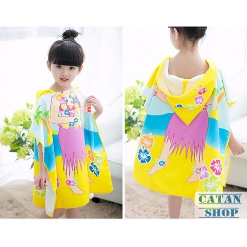 [HCM]KHĂN CHOÀNG ÁO CHOÀNG TẮM BIỂN ĐI BƠI BÉ GÁI CUTE HOẠT HÌNH XINH XẮN DỄ THƯƠNG - BB14-ACTB-G