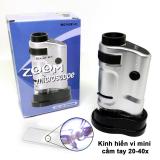 Kính hiển vi mini cầm tay 20x - 40x LED