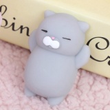 Mochi squishy mèo XÁM mập ú - Đồ chơi cho bé