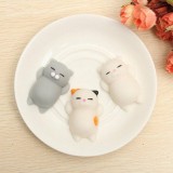 Mochi squishy mèo XÁM mập ú - Đồ chơi cho bé
