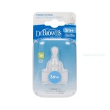 Núm ty Dr Browns cổ hẹp level 2 - vỉ đôi