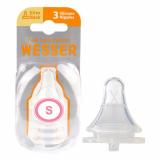 Núm ty thay thế Wesser Nano Silver cổ nhỏ size S (vỉ đôi)
