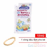 Nước rửa bình sữa Kodomo 700ml - dạng gói TẶNG 1  vòng dâu tằm cho bé
