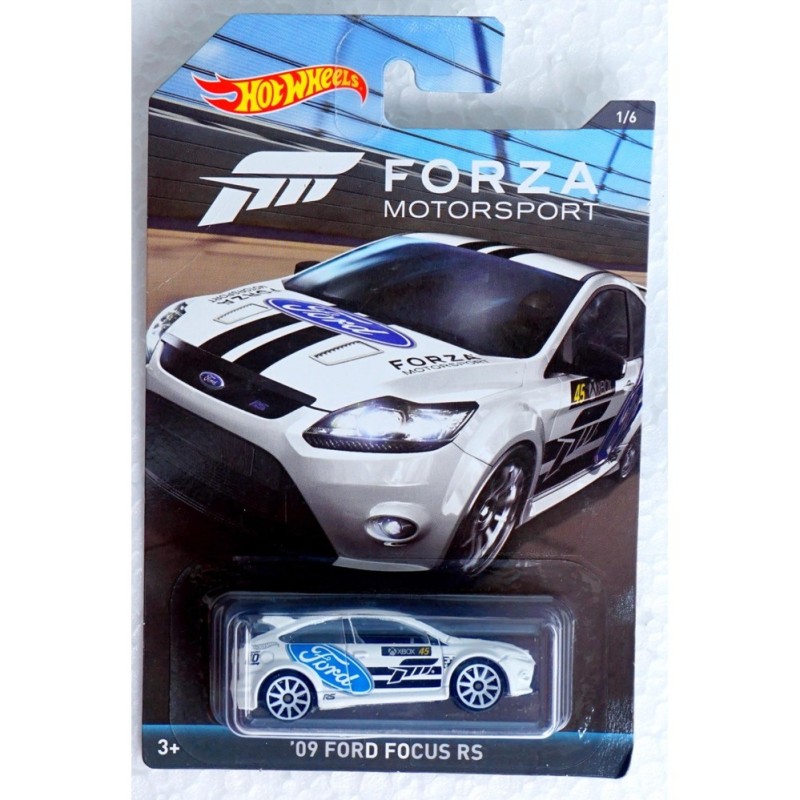 ô tô mô hình tỉ lệ 1:64 Hot Wheels Forza MotorSport 09 Ford Focus RS ( Màu Trắng )