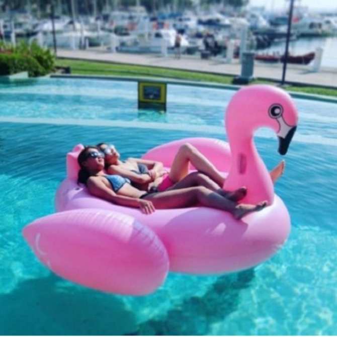 Hình ảnh Phao bơi Thiên Nga khổng lồ tặng kèm bơm điện