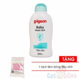 Sữa tắm gội Pigeon jojoba - Màu xanh 200ml Tặng 1 gói tăm bông đầu nhỏ