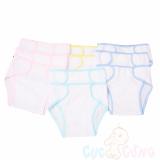 Tã vải dán cho bé trắng viền màu - set 10 cái - size 3