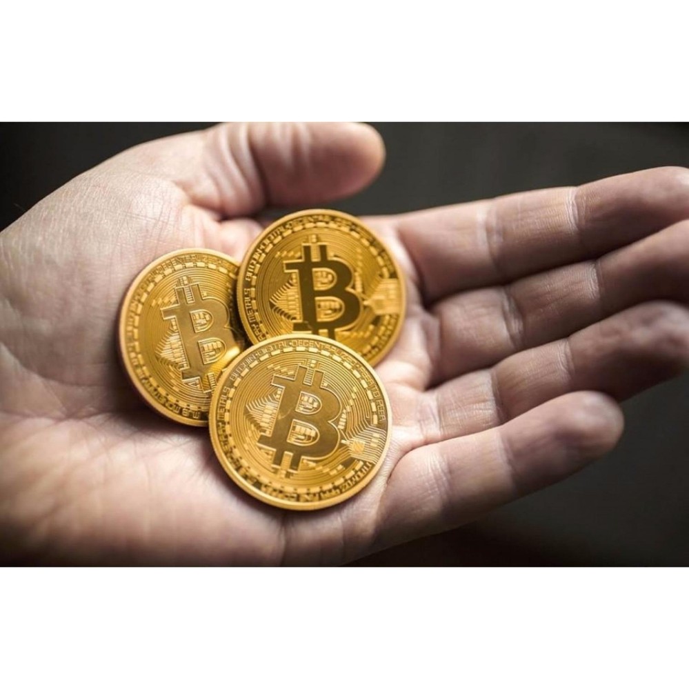 [HCM]Tiền Đồng Xu Bitcoin Mạ Vàng