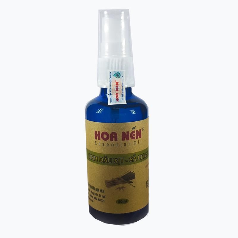 Tinh dầu Sả Chanh dạng chai xịt chiết xuất tự nhiên đuổi muỗi thơm phòng Hoa Nén 50ml