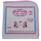 Khăn sữa sơ sinh Kiba 3 lớp ( Bộ 10 chiếc ) chất xô mềm mại - Khăn sữa xô cho bé sơ sinh