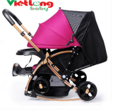 Xe đẩy bập bênh 2 chiều cho trẻ em Baobaohao C3 (Hồng tím)