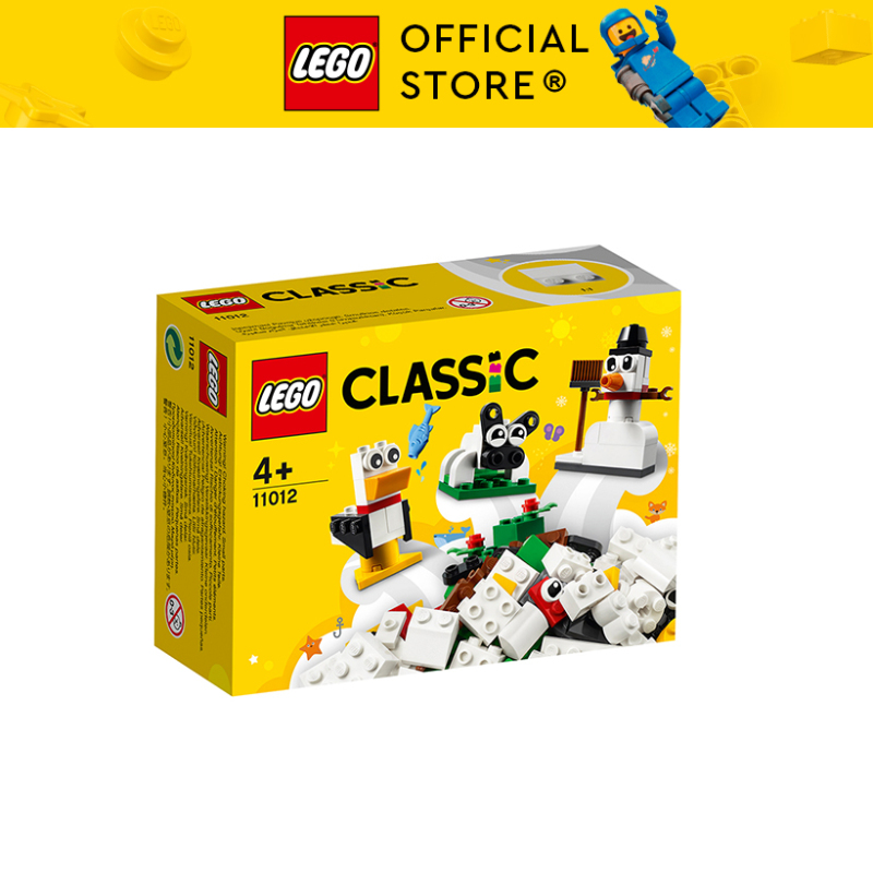 LEGO CLASSIC 11012 Hộp Lắp Ráp Sáng Tạo Màu Trắng ( 60 Chi tiết) Đồ chơi lắp ráp sáng tạo