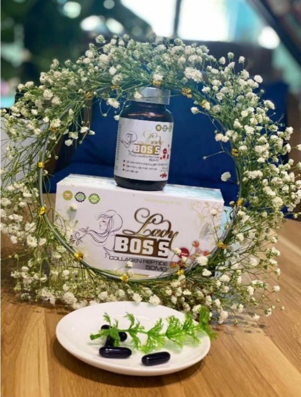 Viên uống Collagen giúp cân bằng nội tiết tố, làm đẹp da, giảm nám, tàn nhang, sạm da LADY BOSS