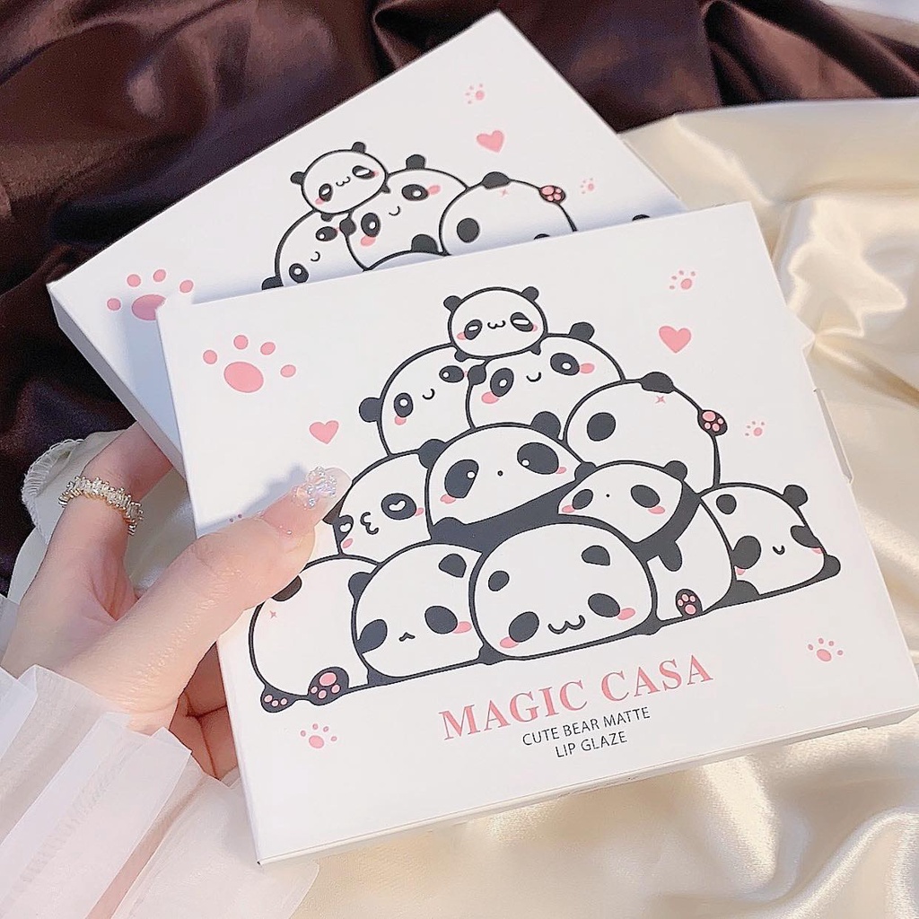 Set 6 Son Kem Lì MAGIC CASA Gấu Trắng