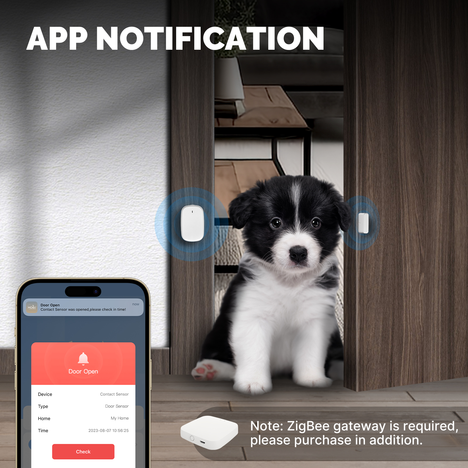 【COD】Moes Tuya ZigBee Smart Window Door Gate Sensor Detector Smart Home Security Alarm System Smart Life Tuya App Remote Control