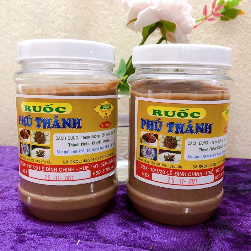 2 hủ 500GR (500gr x 2) RUỐC PHÚ THÀNH - Đặc sản Huế