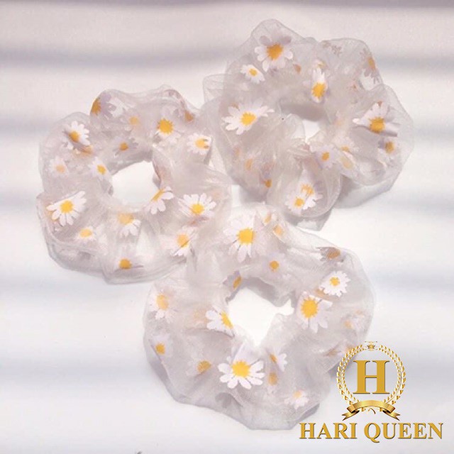 [QUÀ TẶNG] Dây buộc tóc Scrunchies hoa cúc HARI0720