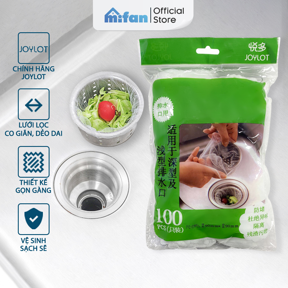100 Túi Lọc Rác Bồn Rửa Chén Bát - Siêu Rẻ