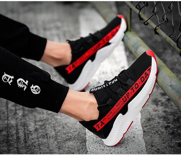 Giày sneaker thể thao SN6677 Đen-Đỏ- Ưu đãi cực shock