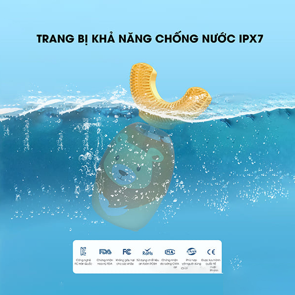 Bàn chải đánh răng tự động cho bé WK WT-C02 (Âm thanh tiếng việt) - BH 6 tháng