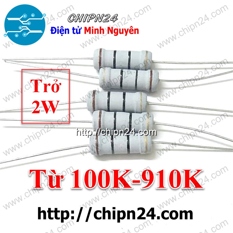 [5 con] Điện Trở 2W 5% (100K 120K 150K 180K 220K 330K 390K 470K 510K 560K 680K 820K) - [Chọn Loại]