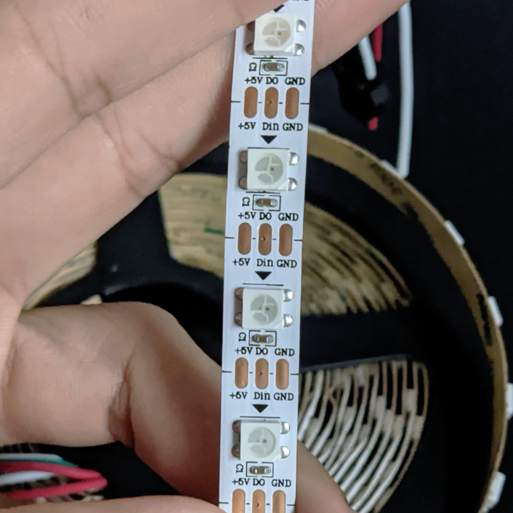 Dây Led Ws2812 không phủ Epoxy 5Vdc - 60 Led / 1 Mét