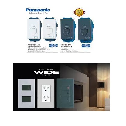 Panasonic - Ổ CẮM MẠNG DATA CAT5 - WEV2488SW / WEV2488H (Sử dụng cho : Series WIDE / Halumie / BS Type / Minerva / Moderva)